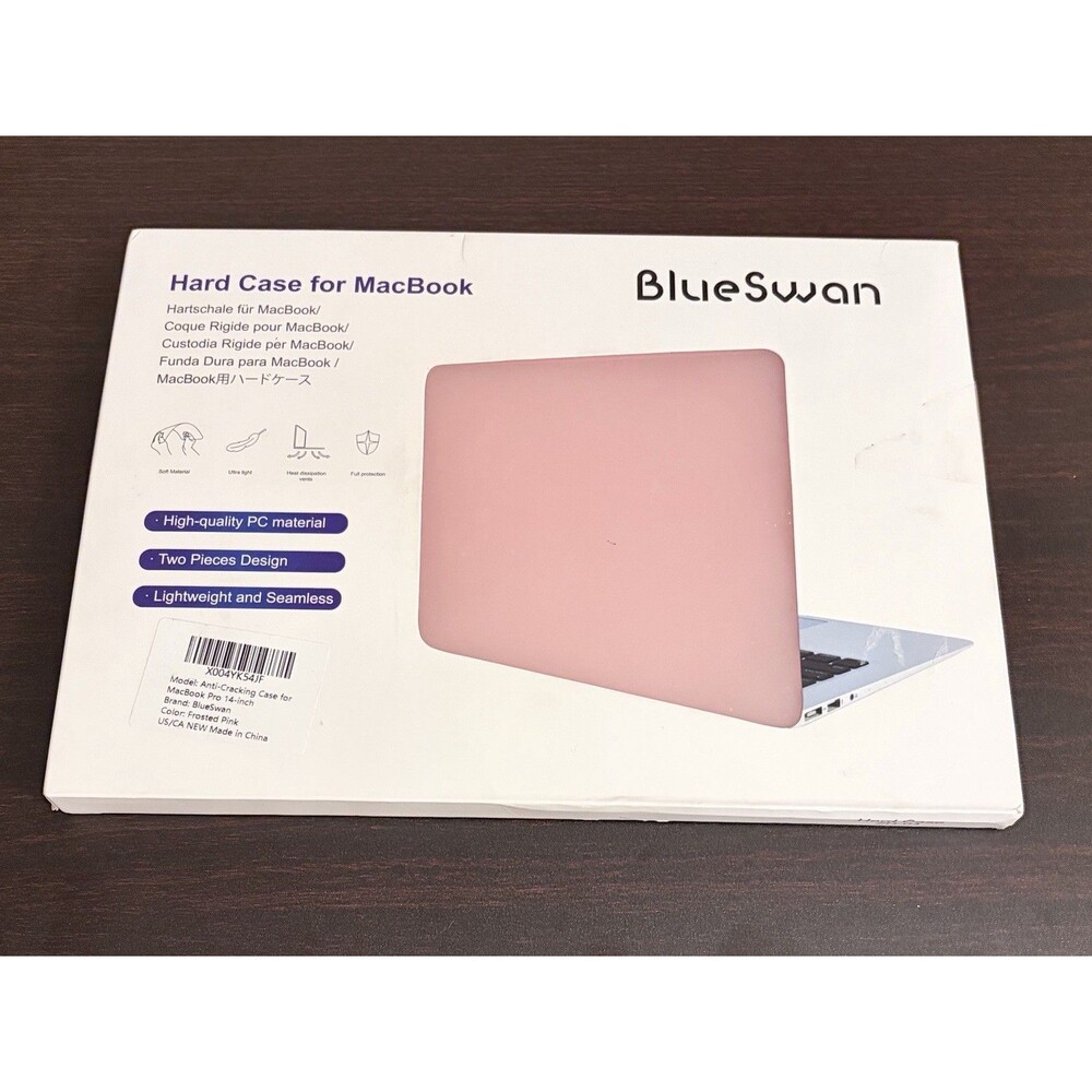 BlueSwan MacBook Pro 14” Hard Shell Case M1 M2 M3 M4 M5 Frosted Pink